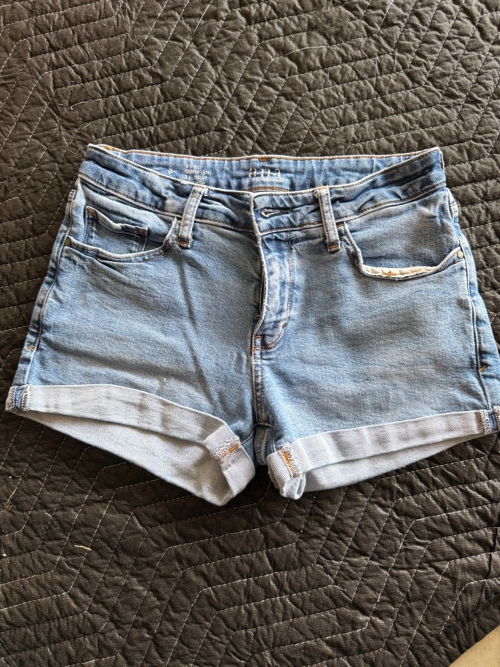 a.n.a Light Blue Rolled-Hem Denim Shorts